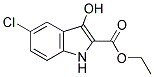 5-CHLORO-3-HYDROXY-1H-INDOLE-2-CARBOXYLIC ACID ETHYL ESTER Struktur