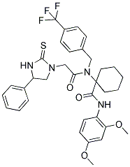 N-(2,4-DIMETHOXYPHENYL)-1-(2-(4-PHENYL-2-THIOXOIMIDAZOLIDIN-1-YL)-N-(4-(TRIFLUOROMETHYL)BENZYL)ACETAMIDO)CYCLOHEXANECARBOXAMIDE Struktur