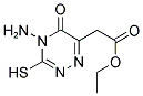 (4-AMINO-3-MERCAPTO-5-OXO-4,5-DIHYDRO-[1,2,4]TRIAZIN-6-YL)-ACETIC ACID ETHYL ESTER Struktur