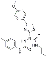 N~1~-PROPYL-1-[4-(4-METHOXYPHENYL)-1,3-THIAZOL-2-YL]-N~2~-(4-METHYLPHENYL)-1,2-HYDRAZINEDICARBOXAMIDE Struktur