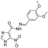 N'-[(1E)-(3,4-DIMETHOXYPHENYL)METHYLENE]-5-NITRO-1H-IMIDAZOLE-4-CARBOHYDRAZIDE Struktur