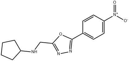 N-[[5-(4-NITROPHENYL)-1,3,4-OXADIAZOL-2-YL]METHYL]CYCLOPENTANAMINE Struktur