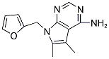 7-(2-FURYLMETHYL)-5,6-DIMETHYL-7H-PYRROLO[2,3-D]PYRIMIDIN-4-AMINE Struktur