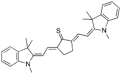 2,5-BIS[(E)-2-(1,3,3-TRIMETHYL-1,3-DIHYDRO-2H-INDOL-2-YLIDENE)ETHYLIDENE]CYCLOPENTANETHIONE Struktur