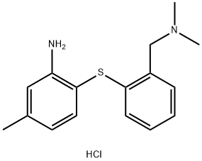 2-(2'-AMINO-4'-METHYLPHENYLTHIO)-N,N-DIMETHYLBENZYLAMINE DIHYDROCHLORIDE Struktur