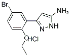 3-(5-BROMO-2-ETHOXYPHENYL)-1H-PYRAZOL-5-YLAMINE HYDROCHLORIDE Struktur