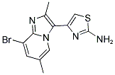 4-(8-BROMO-2,6-DIMETHYL-IMIDAZO[1,2-A]PYRIDIN-3-YL)-THIAZOL-2-YLAMINE Struktur