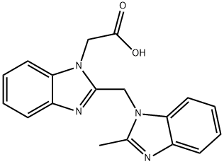 [2-(2-METHYL-BENZOIMIDAZOL-1-YLMETHYL)-BENZOIMIDAZOL-1-YL]-ACETIC ACID Struktur