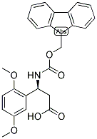 (S)-3-(2,5-DIMETHOXY-PHENYL)-3-(9H-FLUOREN-9-YLMETHOXYCARBONYLAMINO)-PROPIONIC ACID Struktur