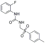 N-(2-FLUOROPHENYL)-N'-{[(4-METHYLPHENYL)SULFONYL]METHYL}UREA Struktur