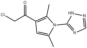 2-CHLORO-1-[2,5-DIMETHYL-1-(1H-1,2,4-TRIAZOL-5-YL)-1H-PYRROL-3-YL]ETHANONE Struktur