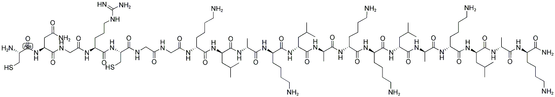 CNGRCGGKLAKLAKKLAKLAK-NH2 (DISULFIDE BRIDGE: 1-5) Struktur