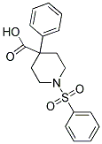 4-PHENYL-1-(PHENYLSULFONYL)PIPERIDINE-4-CARBOXYLIC ACID Struktur