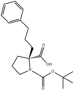 BOC-(R)-ALPHA-(3-PHENYL-PROPYL)-PROLINE Struktur