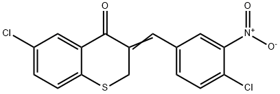 6-CHLORO-3-[(Z)-(4-CHLORO-3-NITROPHENYL)METHYLIDENE]-2H-THIOCHROMEN-4-ONE Struktur