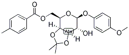 4-METHOXYPHENYL 3,4-O-ISOPROPYLIDENE-6-O-(4-METHYLBENZOYL)-BETA-D-GALACTOPYRANOSIDE Struktur