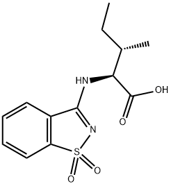 2-[(1,1-DIOXIDO-1,2-BENZISOTHIAZOL-3-YL)AMINO]-3-METHYLPENTANOIC ACID Struktur