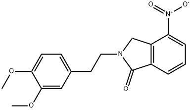 2-(3,4-DIMETHOXYPHENETHYL)-4-NITRO-1-ISOINDOLINONE Struktur