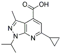 6-CYCLOPROPYL-1-ISOPROPYL-3-METHYL-1 H-PYRAZOLO[3,4-B ]PYRIDINE-4-CARBOXYLIC ACID Struktur