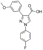 1-(4-FLUOROPHENYL)-3-(3-METHOXYPHENYL)-1H-PYRAZOLE-4-CARBOXYLIC ACID Struktur