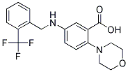 2-MORPHOLIN-4-YL-5-([2-(TRIFLUOROMETHYL)BENZYL]AMINO)BENZOIC ACID Struktur