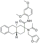 (4AR,9AS)-N-(2,4-DIMETHOXYPHENYL)-2-(N-(FURAN-2-YLMETHYL)ACETAMIDO)-1,2,3,4,4A,9,9A,10-OCTAHYDROANTHRACENE-2-CARBOXAMIDE Struktur