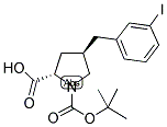 BOC-(R)-GAMMA-(3-IODO-BENZYL)-L-PROLINE Struktur