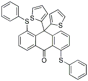 1,5-BIS(PHENYLTHIO)-10,10-DI(THIOPHEN-2-YL)ANTHRACEN-9(10H)-ONE Struktur