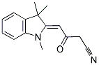 3-OXO-4-(1,3,3-TRIMETHYL-1,3-DIHYDRO-INDOL-2-YLIDENE)-BUTYRONITRILE Struktur