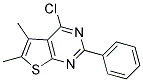 4-CHLORO-5,6-DIMETHYL-2-PHENYLTHIENO[2,3-D]PYRIMIDINE Struktur