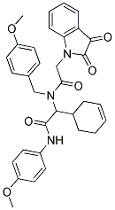 2-(CYCLOHEX-3-ENYL)-2-(2-(2,3-DIOXOINDOLIN-1-YL)-N-(4-METHOXYBENZYL)ACETAMIDO)-N-(4-METHOXYPHENYL)ACETAMIDE Struktur