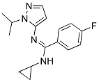 N-CYCLOPROPYL-4-FLUORO-N'-(1-ISOPROPYL-1H-PYRAZOL-5-YL)BENZENECARBOXIMIDAMIDE Struktur