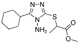 METHYL 2-[(4-AMINO-5-CYCLOHEXYL-4H-1,2,4-TRIAZOL-3-YL)SULFANYL]PROPANOATE Struktur