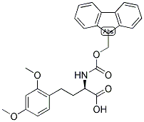 (R)-4-(2,4-DIMETHOXY-PHENYL)-2-(9H-FLUOREN-9-YLMETHOXYCARBONYLAMINO)-BUTYRIC ACID Struktur