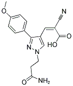 (2Z)-3-[1-(3-AMINO-3-OXOPROPYL)-3-(4-METHOXYPHENYL)-1H-PYRAZOL-4-YL]-2-CYANOACRYLIC ACID Struktur