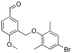 3-[(4-BROMO-2,6-DIMETHYLPHENOXY)METHYL]-4-METHOXYBENZALDEHYDE Struktur