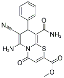 METHYL 6-AMINO-9-(AMINOCARBONYL)-7-CYANO-4-OXO-8-PHENYL-4H,8H-PYRIDO[2,1-B][1,3]THIAZINE-2-CARBOXYLATE Struktur