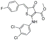 METHYL (5Z)-2-[(3,4-DICHLOROPHENYL)AMINO]-5-(4-FLUOROBENZYLIDENE)-4-OXO-4,5-DIHYDROTHIOPHENE-3-CARBOXYLATE Struktur