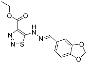 ETHYL 5-[(2E)-2-(1,3-BENZODIOXOL-5-YLMETHYLENE)HYDRAZINO]-1,2,3-THIADIAZOLE-4-CARBOXYLATE Struktur