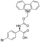 (R)-(4-BROMO-PHENYL)-[(9H-FLUOREN-9-YLMETHOXYCARBONYLAMINO)]-ACETIC ACID Struktur