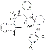 1-(N-BENZYL-2-((1R,3S)-2,2-DIMETHYL-3-(2-METHYL-1H-INDOL-3-YL)CYCLOPROPYL)ACETAMIDO)-N-(2,4-DIMETHOXYPHENYL)CYCLOHEXANECARBOXAMIDE