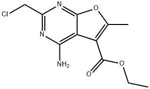 ETHYL 4-AMINO-2-(CHLOROMETHYL)-6-METHYLFURO[2,3-D]PYRIMIDINE-5-CARBOXYLATE Struktur