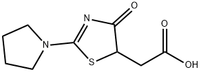 (4-OXO-2-PYRROLIDIN-1-YL-4,5-DIHYDRO-1,3-THIAZOL-5-YL)ACETIC ACID Struktur