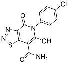 5-(4-CHLOROPHENYL)-6-HYDROXY-4-OXO-4,5-DIHYDRO[1,2,3]THIADIAZOLO[4,5-C]PYRIDINE-7-CARBOXAMIDE Struktur