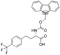 (S)-2-(9H-FLUOREN-9-YLMETHOXYCARBONYLAMINO)-4-(4-TRIFLUOROMETHYL-PHENYL)-BUTYRIC ACID Struktur