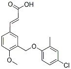 (2E)-3-(3-[(4-CHLORO-2-METHYLPHENOXY)METHYL]-4-METHOXYPHENYL)-2-PROPENOIC ACID Struktur