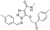 N-METHYL-1-{[(1Z)-(4-METHYLPHENYL)METHYLENE]AMINO}-5-[2-(4-METHYLPHENYL)-2-OXOETHOXY]-1H-1,2,3-TRIAZOLE-4-CARBOXAMIDE Struktur