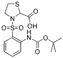 3-(2-TERT-BUTOXYCARBONYLAMINO-BENZENESULFONYL)-THIAZOLIDINE-2- CARBOXYLIC ACID Struktur