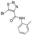 5-BROMO-N-(2-METHYLPHENYL)-1,2,3-THIADIAZOLE-4-CARBOXAMIDE Struktur