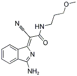 (2Z)-2-(3-AMINO-1H-ISOINDOL-1-YLIDENE)-2-CYANO-N-(3-METHOXYPROPYL)ACETAMIDE Struktur